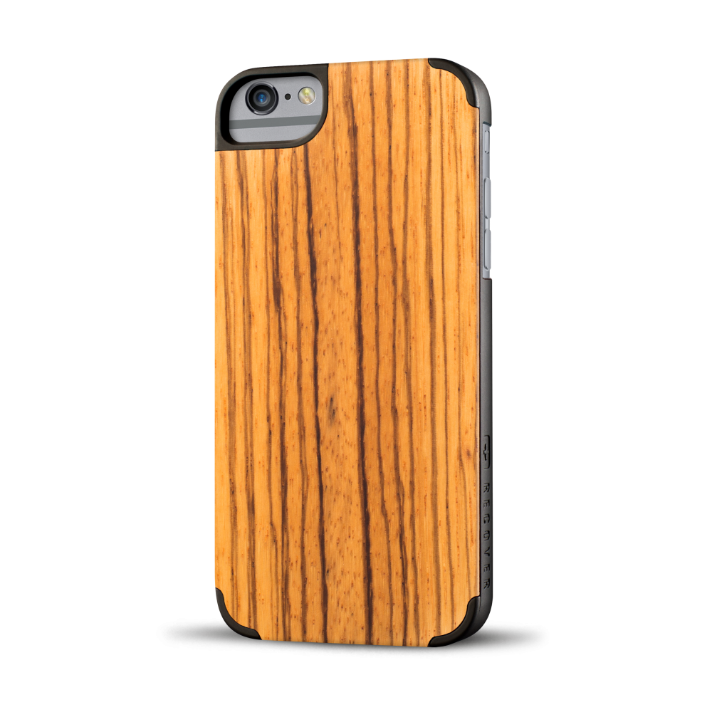 iphone case, wood iphone case, zebra wood, zebrawood iphone case, recover wood case