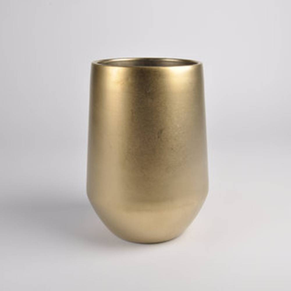 Fusion Vase D16, Gold - Fine Matte Ceramic Pot