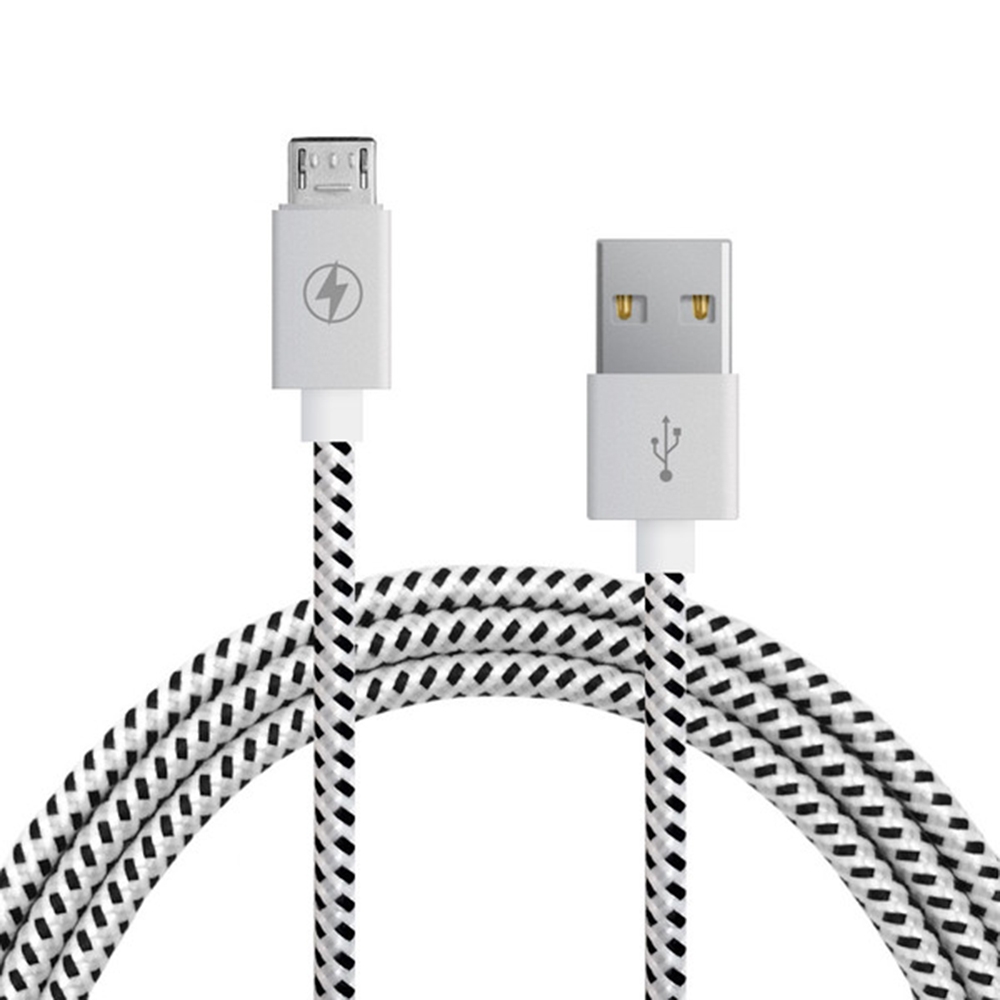 Black & White Micro USB Cable | Charge Cords