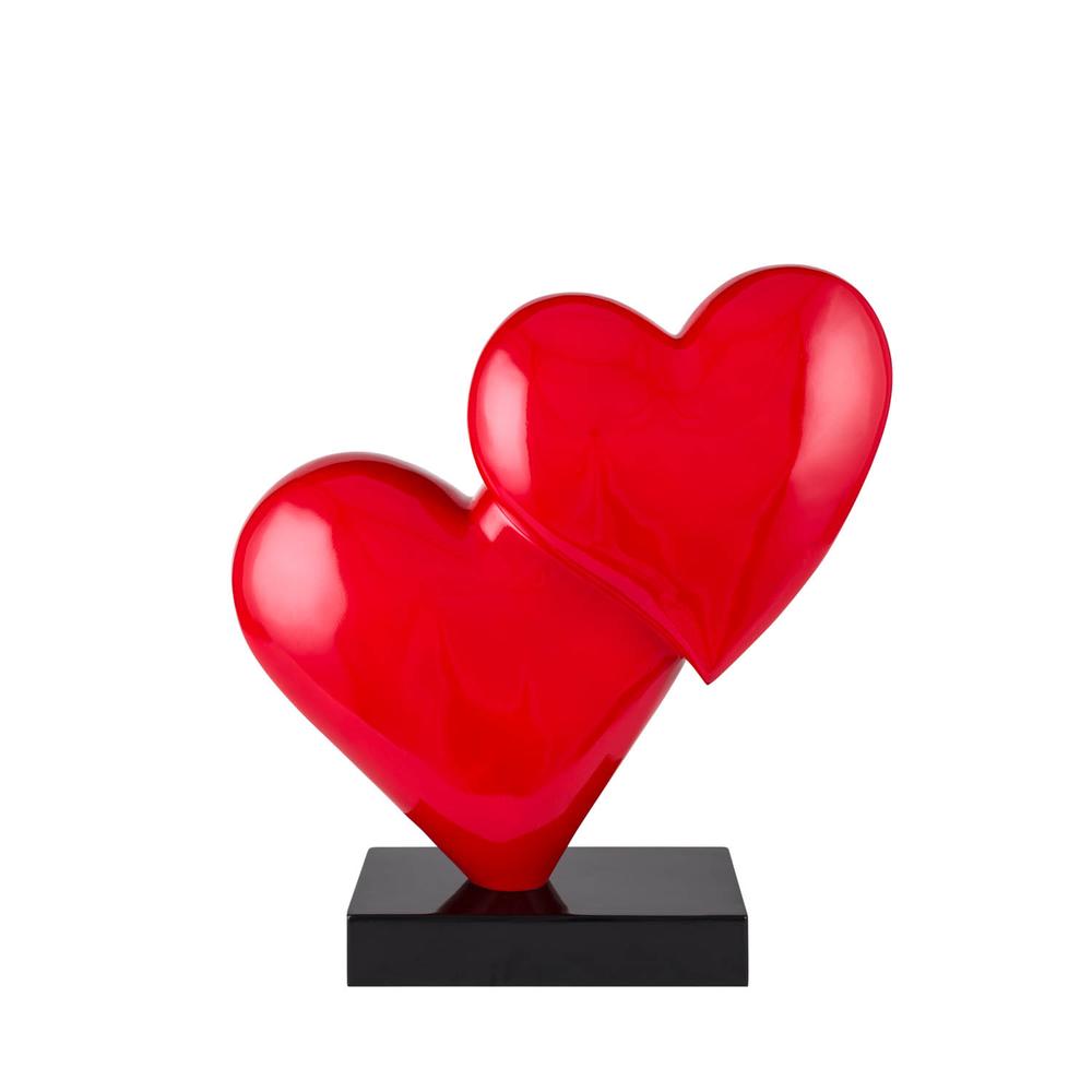 Love in the Air | Red Heart Resin Sculpture